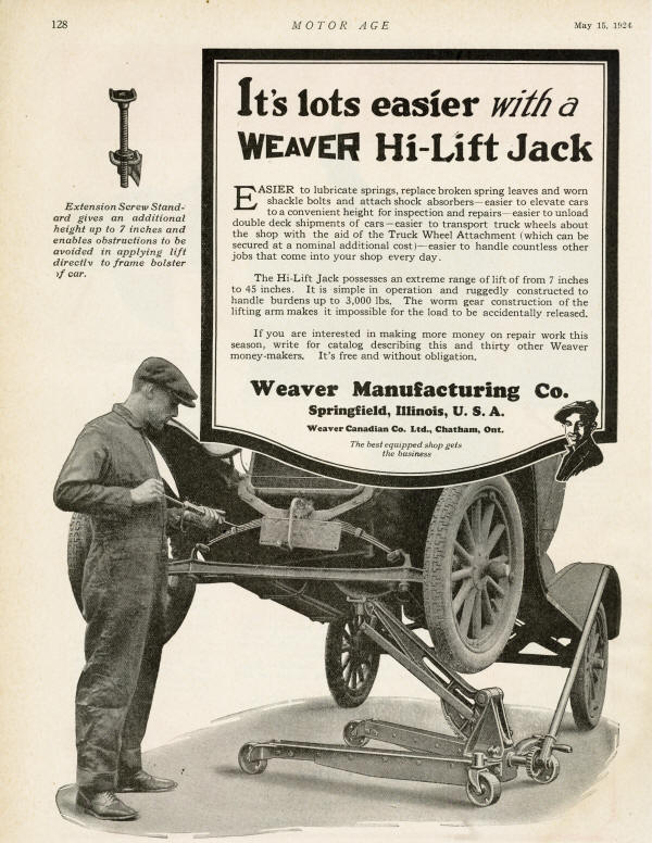 Weaver Jack AD 1924 High Lift Jack