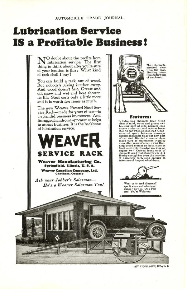 Weaver AD for Lube Service Rack