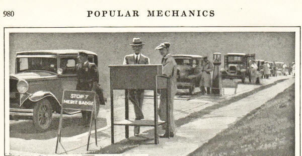 Weaver Safety Lane featured in magazine - Popular Mechanics of December 1930