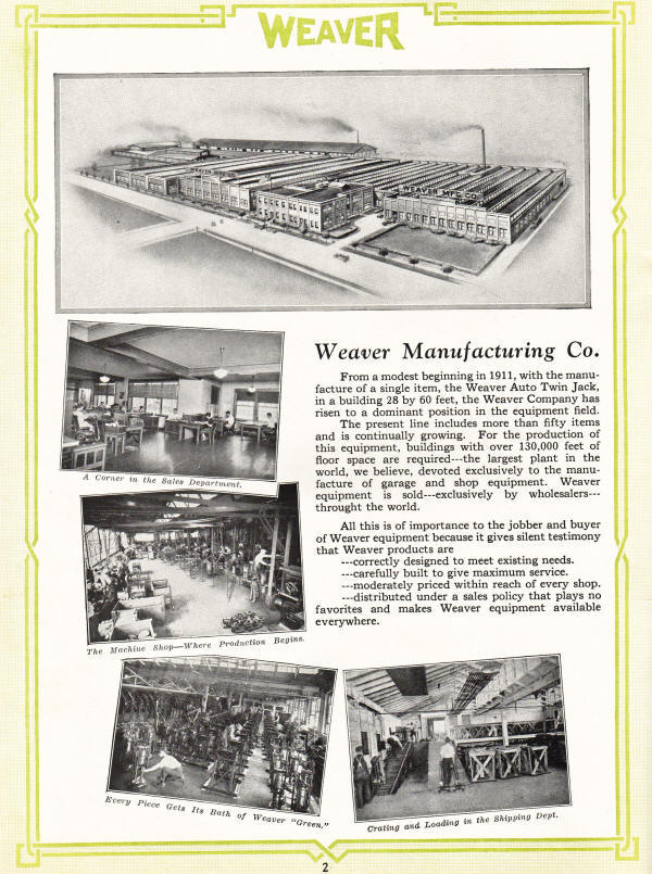 Weaver Manufacturing Company in 1927