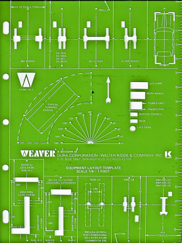 Weaver Design Template for Gargae Equipment Layout